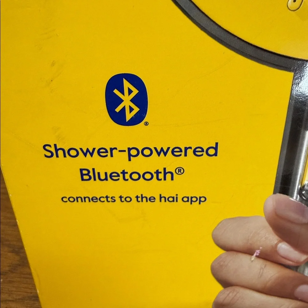hai Smart shower head Bluetooth/adjustable pressure/hand held water saving head.